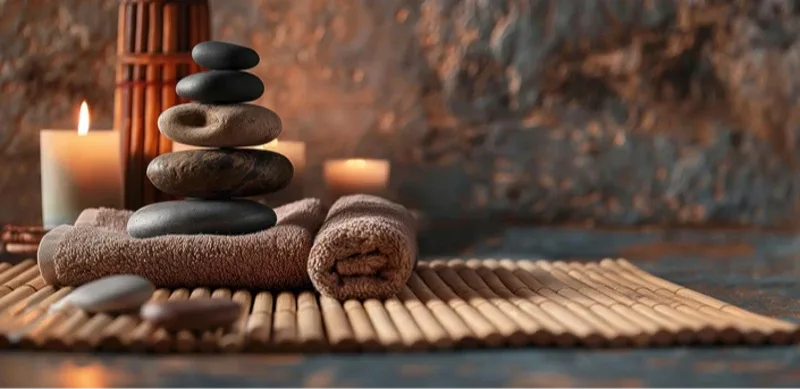 مساج الأحجار الساخنة